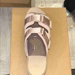 UGG Blush and Metallic Slide Sandals